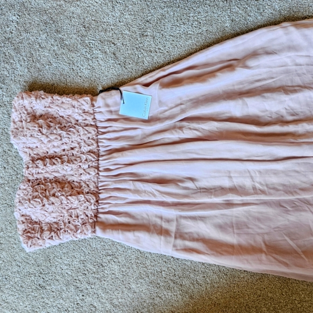Calvin Klein Pink Strapless Dress